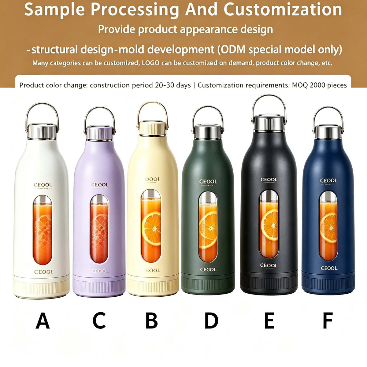 Waterproof Mini Juicer Powerful BPA-Free USB Rechargeable Juice Blender Household Mini