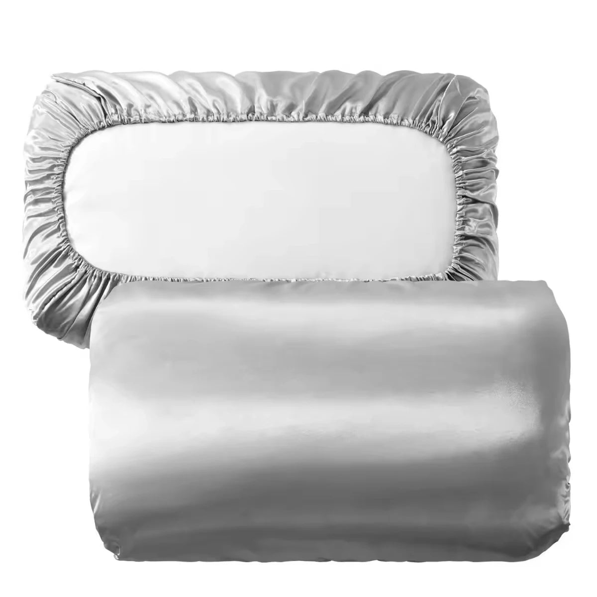 Summer Silk Satin Pillowcase Elastic Band No Zipper Super Soft Imitation Silk Pillow