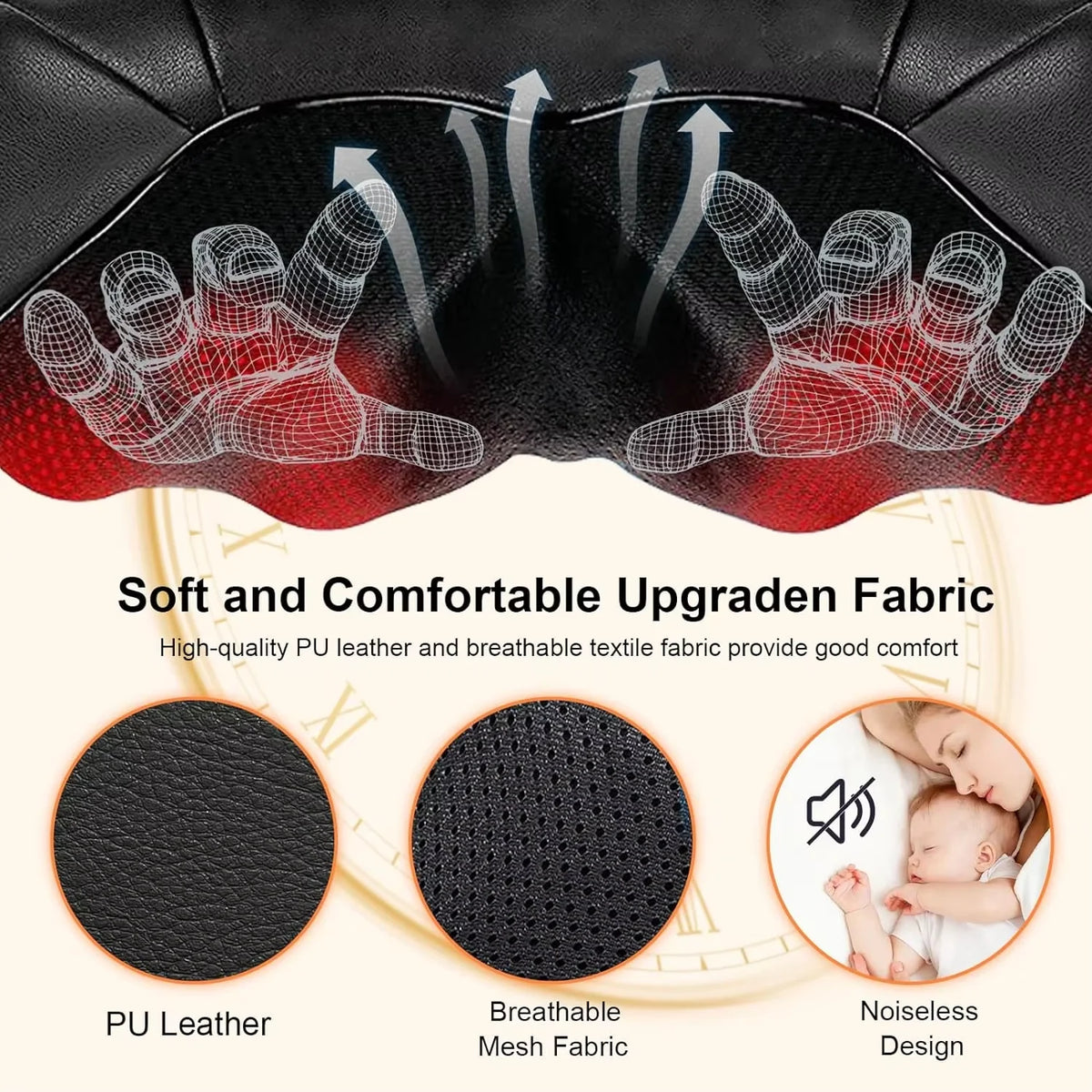 New Portable Shiatsu Massage Cape 3D Deep Kneading Infrared Heat Massager with Timing