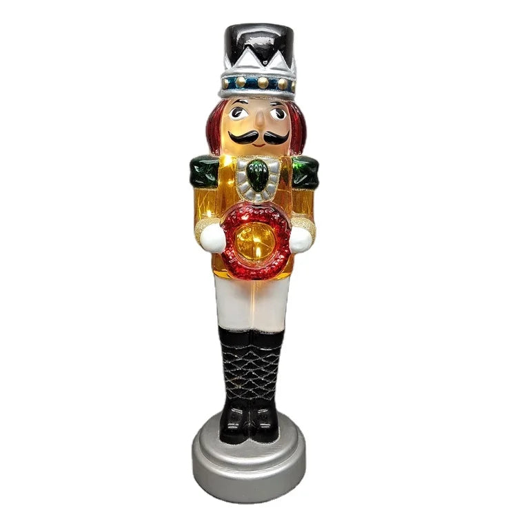 Led Hand Blown Glass Best Christmas Nutcracker Soldier Ballet Statue Collection