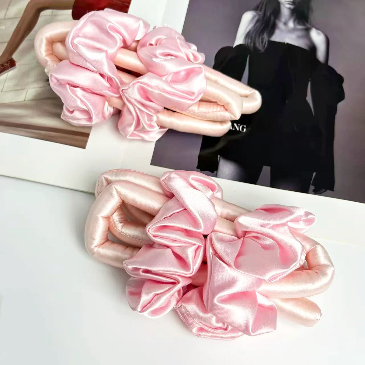 No Heat Silk Roller Curling Rod Headband for Women Travel