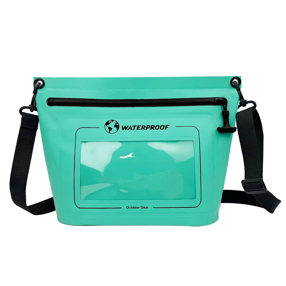 Portable Touchscreen Waterproof Crossbody Bag | Airtight Zipper Dry Bag for Outdoor