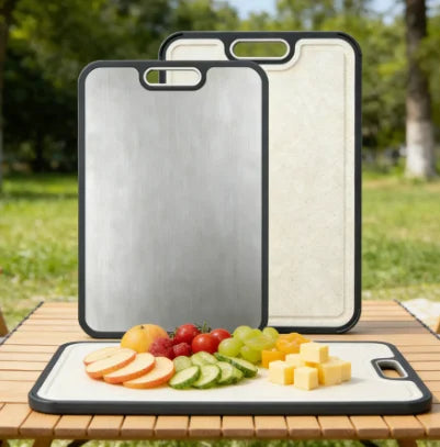 High-Quality Pure Titanium Cutting Board Double Sided Doubled Sided Titanium Cutting