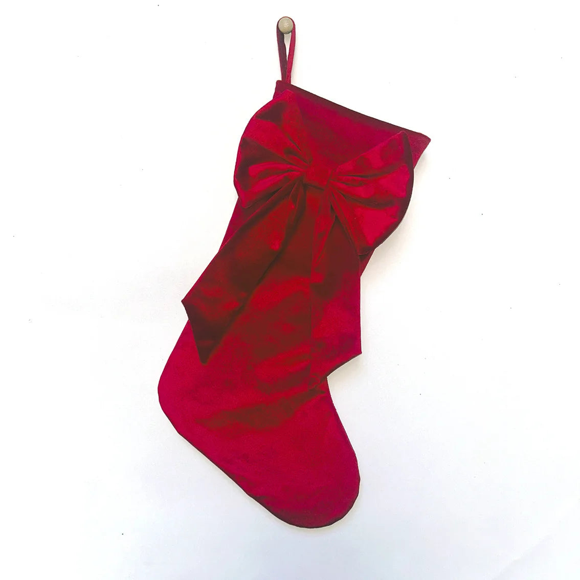 Highly Cute and Playful Bow Velvet Durable Eco-Friendly Christmas Stockings for Home