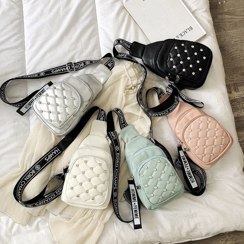 Fanny Pack for Women Diamond Belt Bag Crossbody Waist Bags Phone Purse Shoulder