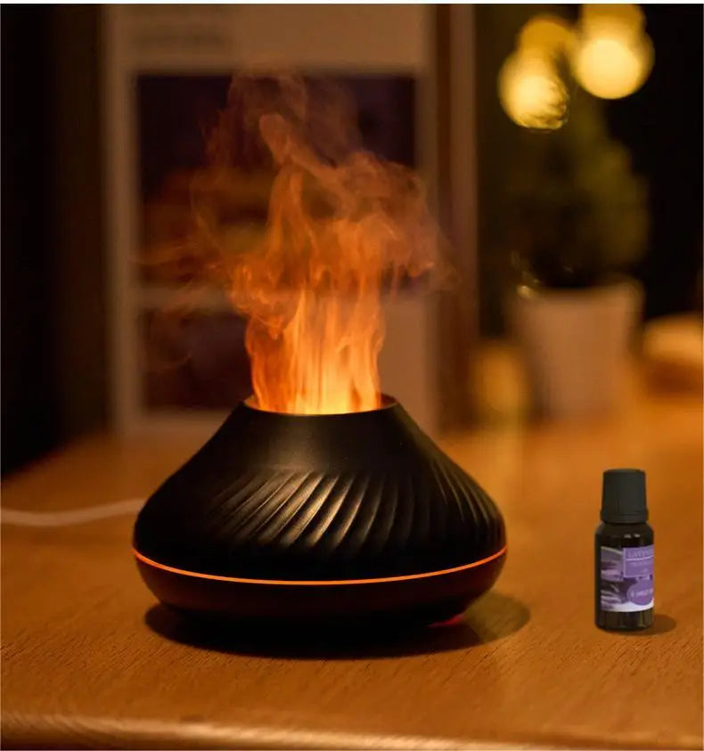 Outstanding New Flame Aroma Diffuser Essential Oil Lamp 130ml USB Portable Air Humidifier