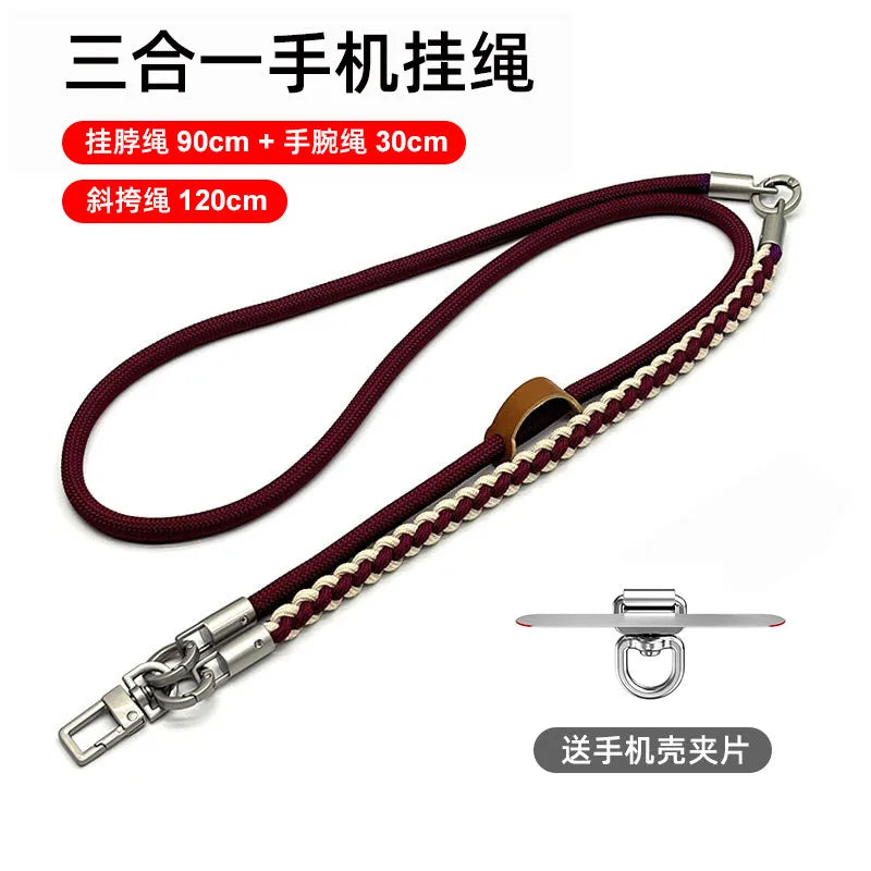 3-in-1 Crossbody Shoulder Neck Strap Phone Lanyard Women-High-End Anti-Theft Adjustable