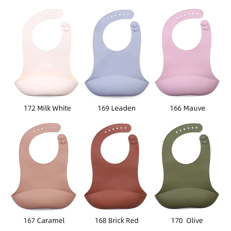 OME/ Modern Baby Feeding Set Bpa Free Silicone Bowls Plates Training Cup Bibs Knife Fork