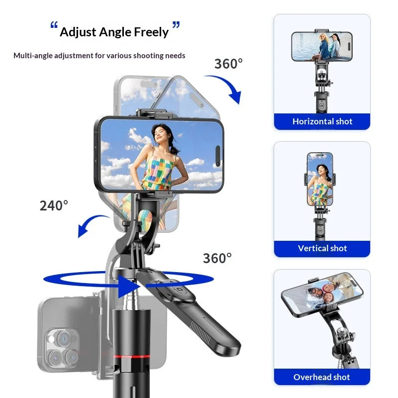 F16 Selfie Stick Anti-Shake Extendable for Remote Control Fill Light 360 Rotation Photo