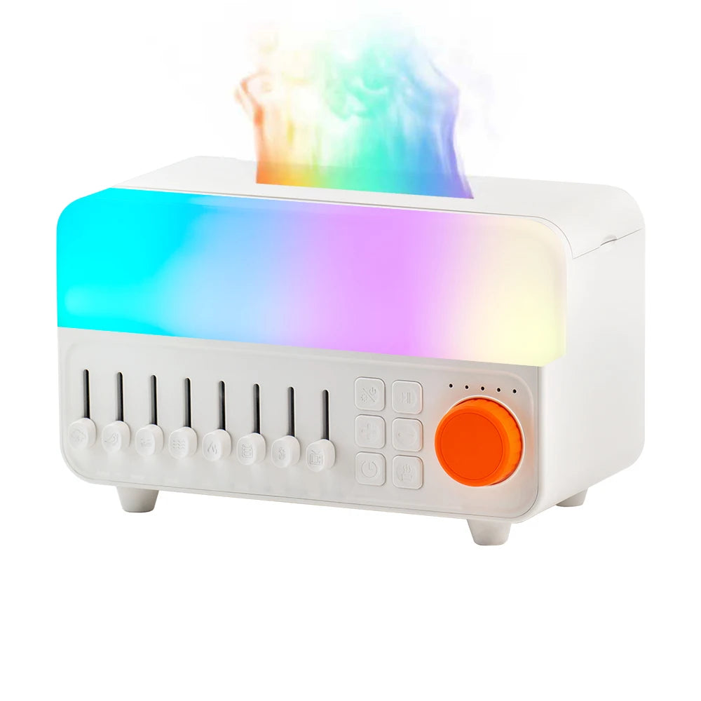 150ML Colorful Flame Multi-Sound White-Noise Flame Aroma Diffuser Ultrasonic Humidifier
