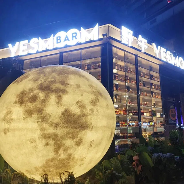 G-Lights Bespoke Creative Globe Moon Hanging Pendant Lamp LED 3D Printing Moon Chandelier