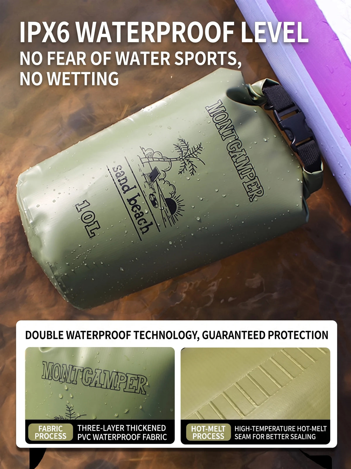 Camping Accessories Survival Kit Waterproof Dry Bags PVC 3L/5L/10L/20L/35L Multi Hiking