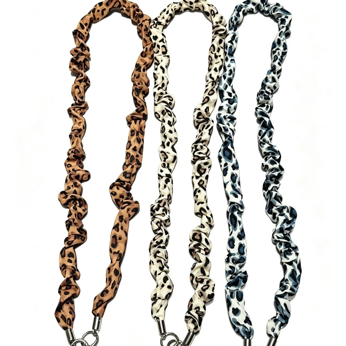 Autumn/Winter Leopard-Print Fabric Phone Strap Long Crossbody Lanyard High-End Alloy