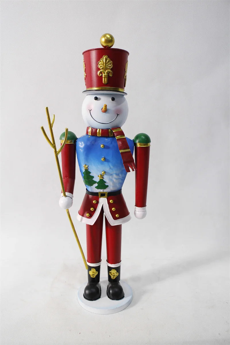 Large 1.06m Wooden Nutcracker Christmas Decorations Ornament in Doll Shape for Festive