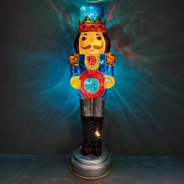 Led Hand Blown Glass Best Christmas Nutcracker Soldier Ballet Statue Collection