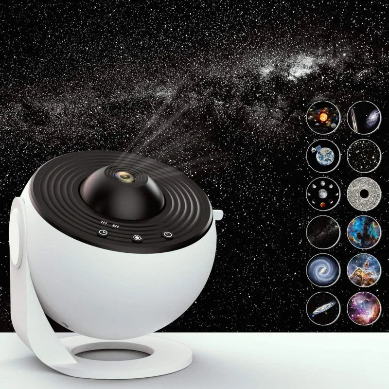 Galaxy Projector Earth Lamp with 13 Film Slides, Starry Sky Night Light for Kids Bedroom,