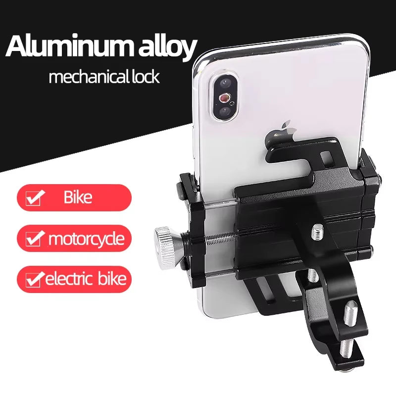 Motorcycle Phone Holder Bicycle Electric Smartphone CNC Aluminum Alloy Bracket Five Claws