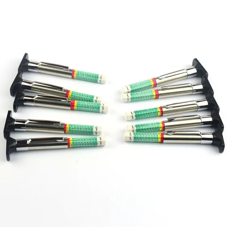 Plastic Scale Tire Depth Gauge 0-25mm Depth Meter Tread Gauge Tread Mark Pen (Pack of 3)