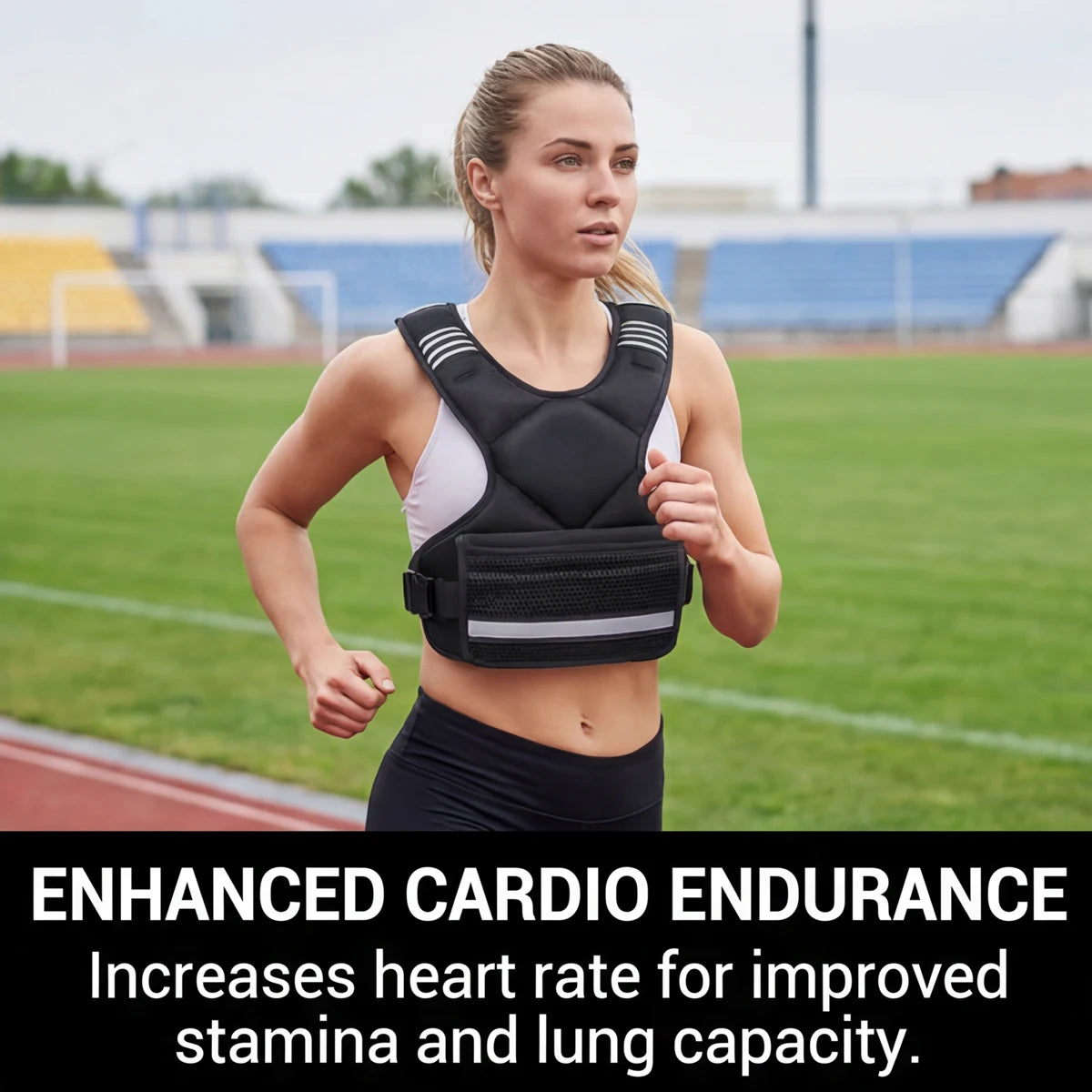 Adjustable Weighted Vest Removable Iron Sand Bags Heavy Duty Eco-Friendly Fitness Vest