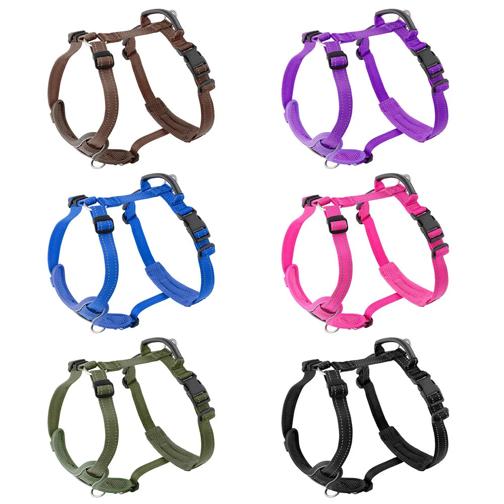 Adjustable Reflective No Pull Dog Harness with Handle Breathable Padded Pet Walking