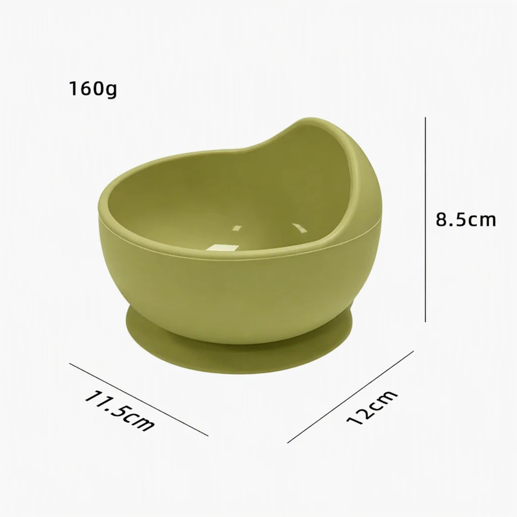 Baby Feeding Set Silicone Baby Silicone Bowl & Spoon Baby Silicone Bowl & Spoon