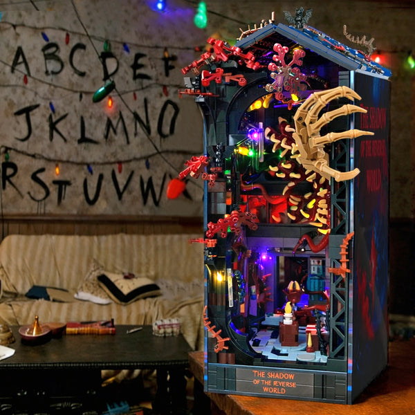 Book Nook Kit Plastic the Stranger Things Build Block Miniature House Kit Book Nook