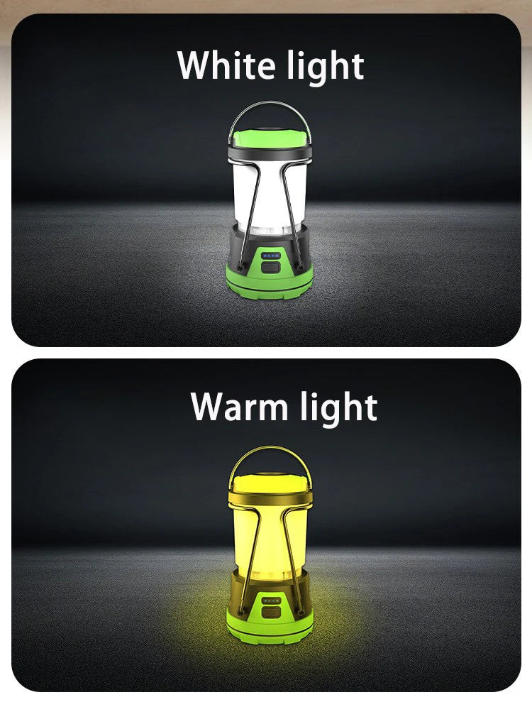 1000LM Rechargeable Camping Lantern with USB Output Power Bank Multi Light Modes Hanging