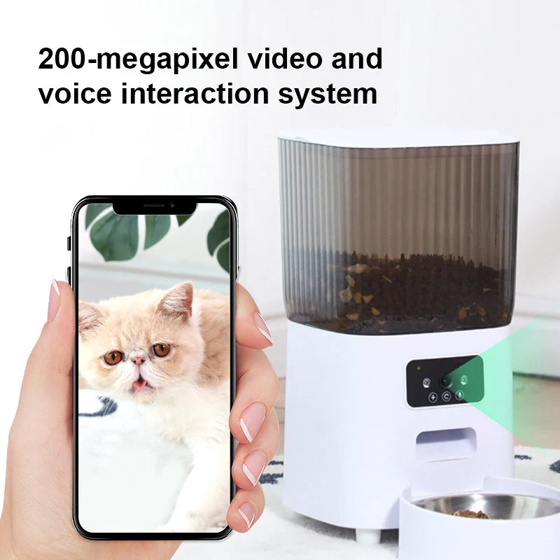 Automatic Cat Feeder with Camera 5L Dual Pet Timed Electric Smart APP Food Feeding