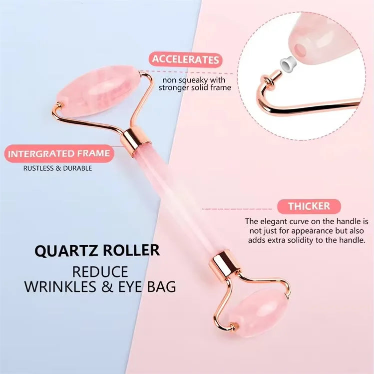 Custom Jade Roller Set Natural Jade Face Roller Massager Gua Sha Face Roller