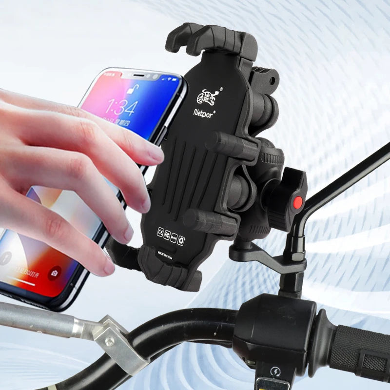 Cycling Shock-Absorbing Anti-Shake Octopus-Style Nylon Handlebar Fix Phone Mount