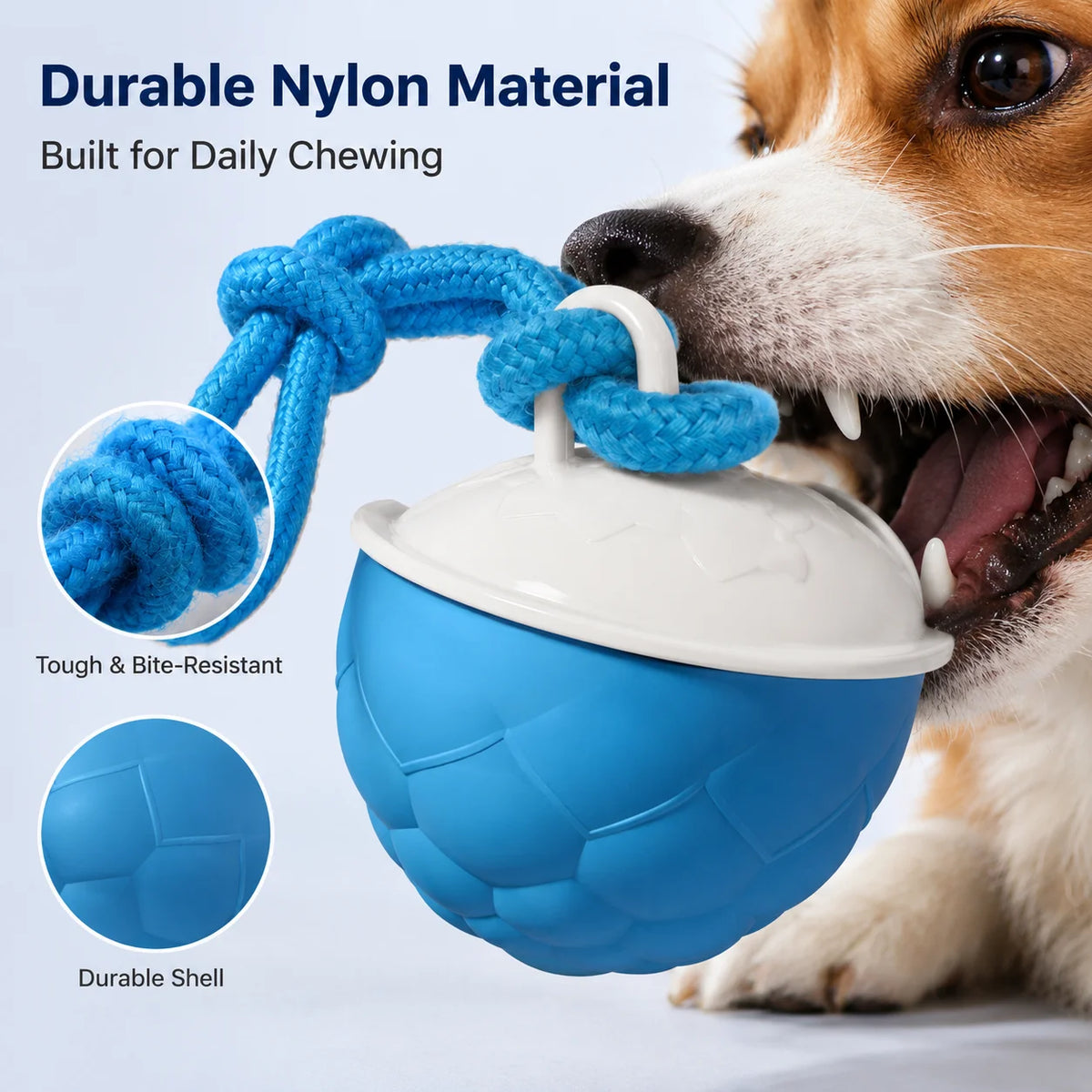 Custom Smart Automatic Rolling Ball Electric Interactive Nylon Rope Sound Ball Lovely Pet