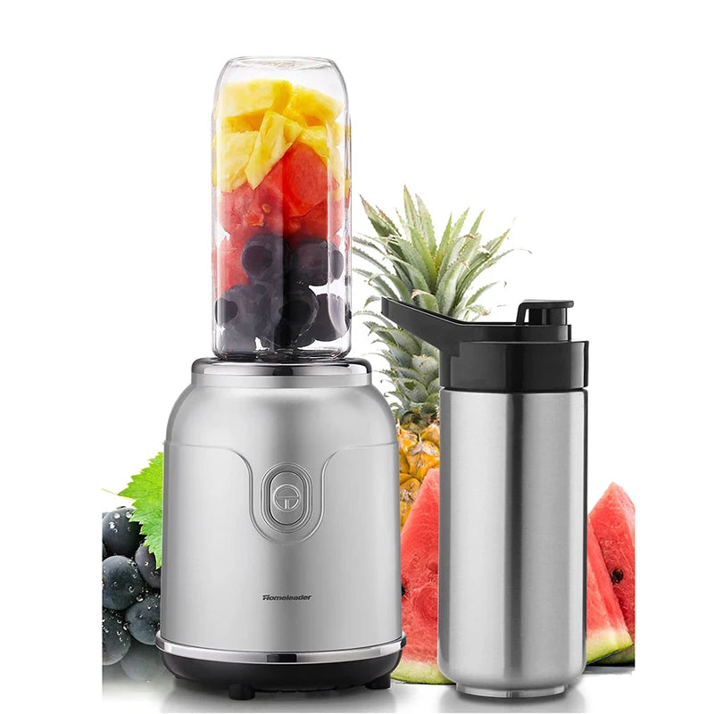 Retro Personal Blender with 6 Blades, Portable Multi-Purpose Electric