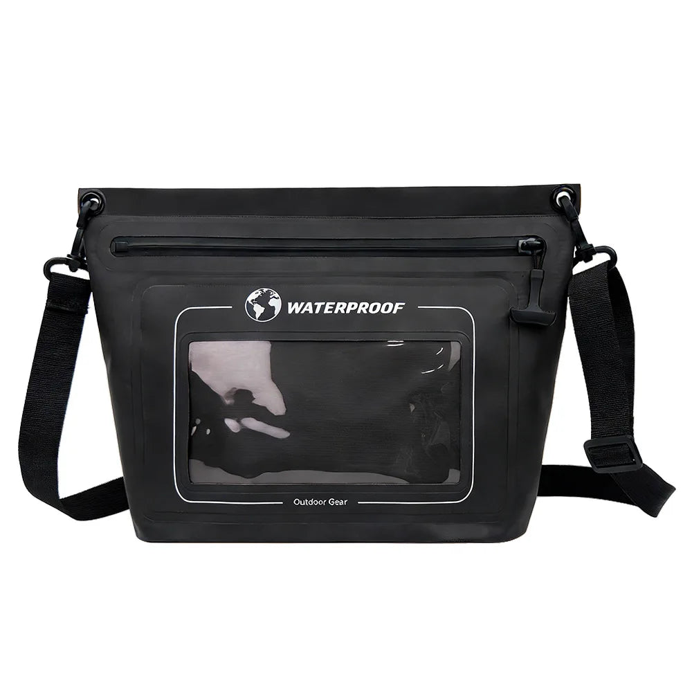 Portable Touchscreen Waterproof Crossbody Bag | Airtight Zipper Dry Bag for Outdoor