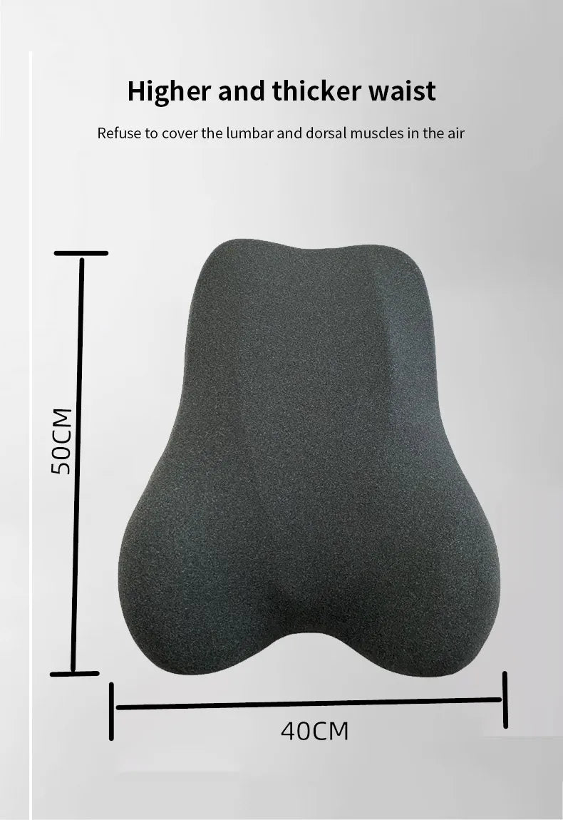Memory Foam Lower Back Cushion for Car Seats and Sofas, Black