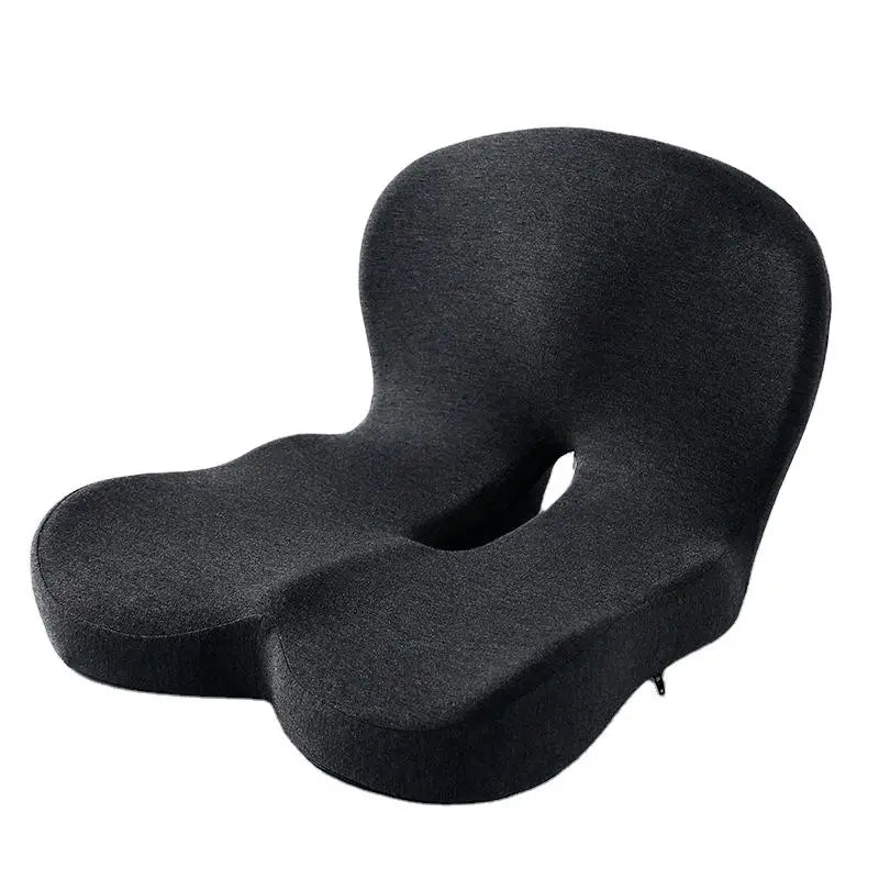 Memory Foam Lumbar Pillow and Coccyx Seat Cushion, Anti-Static, Gray