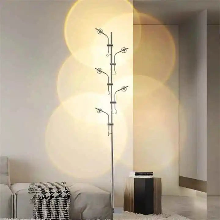 5-Lights 7-Colors 360° Rotate Sunset Projection Floor Lamp Rainbow Background Romantic
