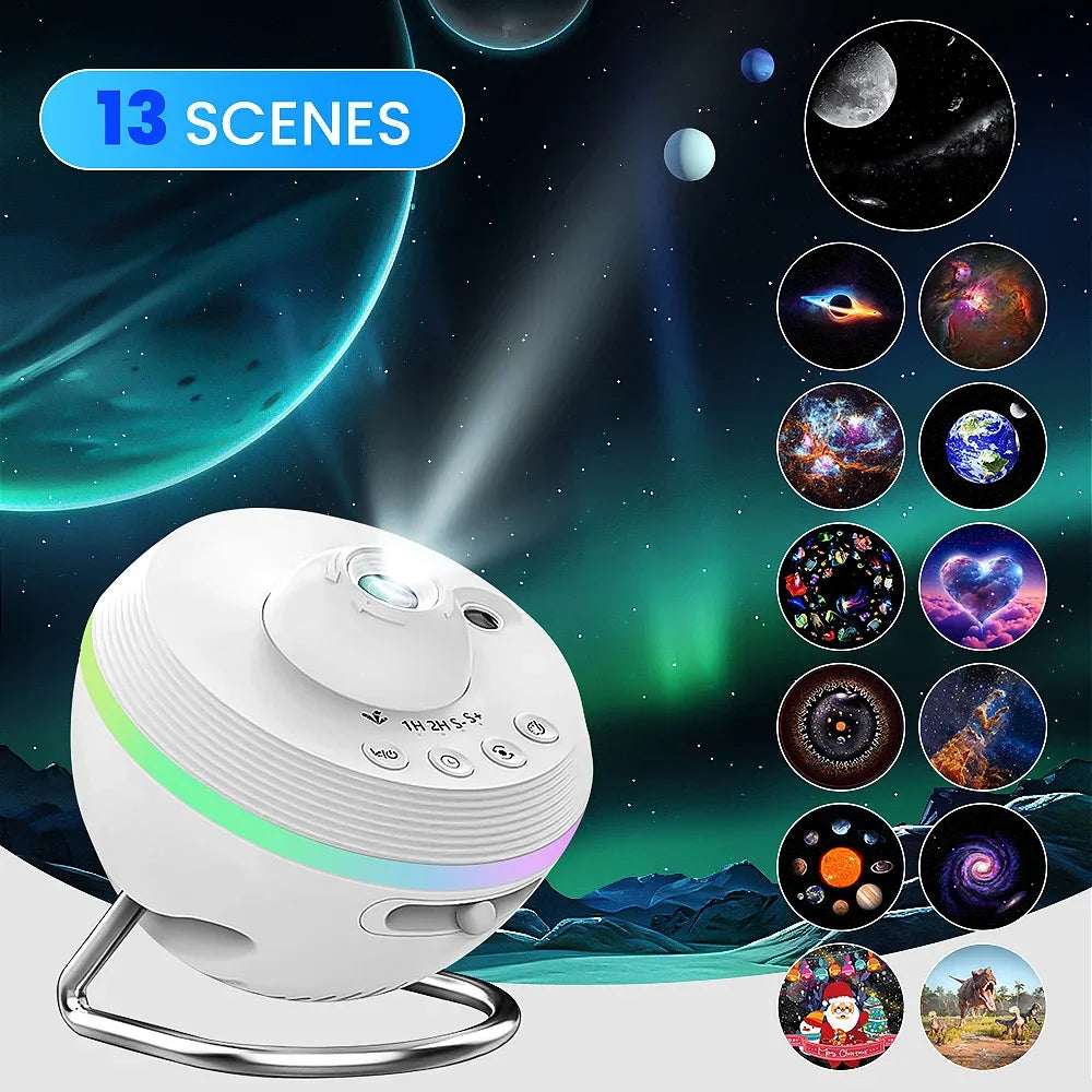Galaxy Projector 13 1 Meteor HD Planetarium Star Projector 360 Rotating Extra-Large Area