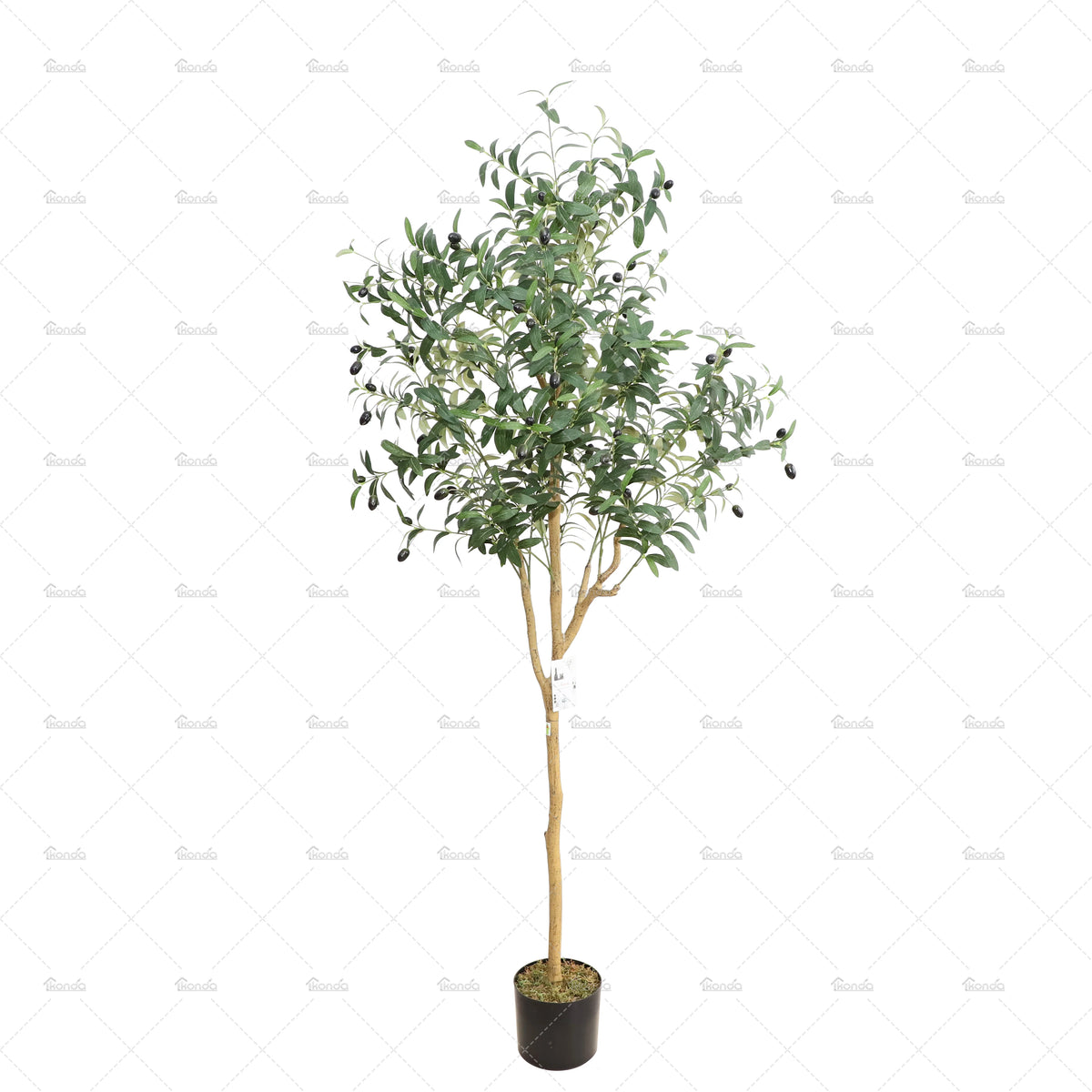 Large Greenery 6ft High 180cm Artificial Tree Olive Tree in Plastic Pot Olive Tree