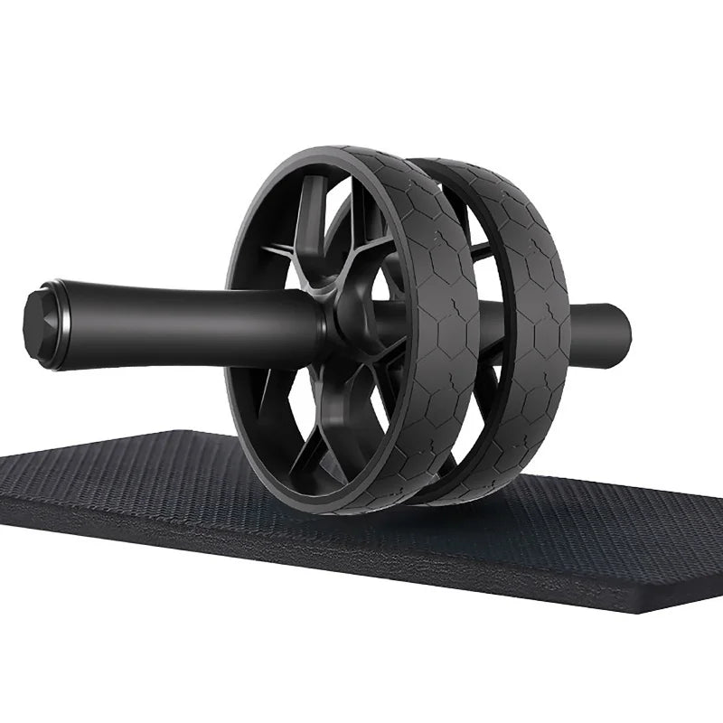 Ab Roller Wheel Set with Folding Kneeling Pad and Resistance Band, 2 Wheels Ab Exercise
