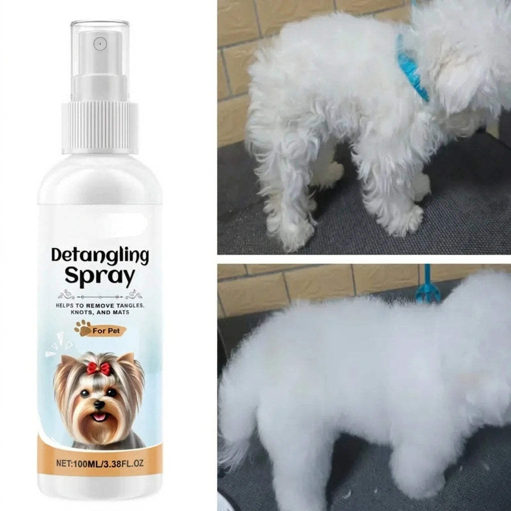 Pet Detangling Spray Hair Care Spray for Dogs Cats Detangling Coat Care Softening