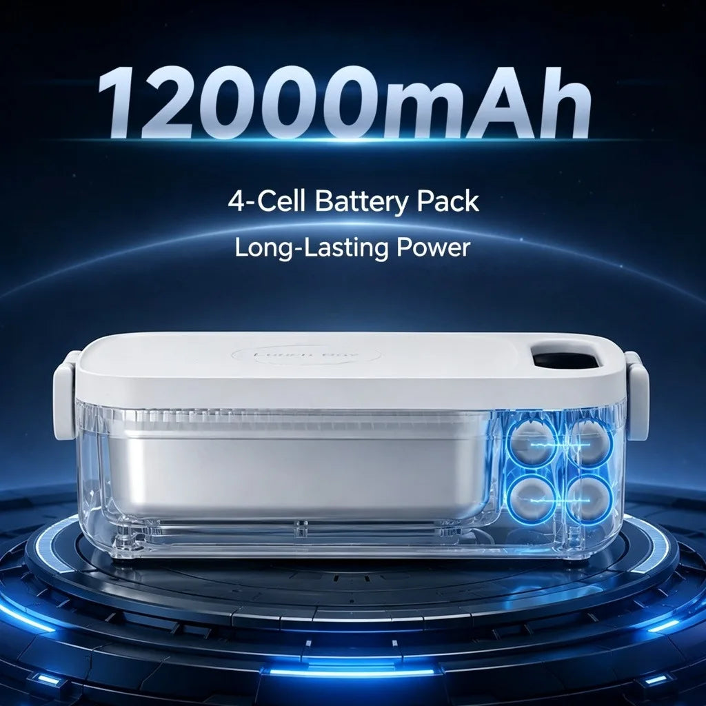 Digital Display 12000mAh USB Rechargeable Electric Lunch Box Portable Heating Bento Box