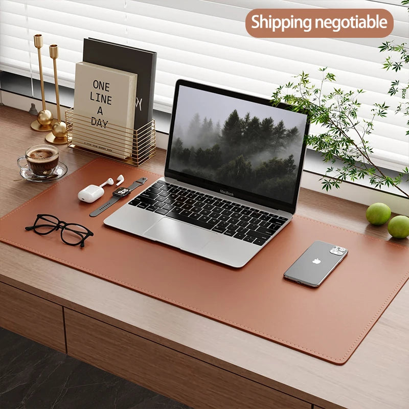 Extra-Large Rectangle Stitched Leather Waterproof Gaming Mouse Pad for Laptop and Office