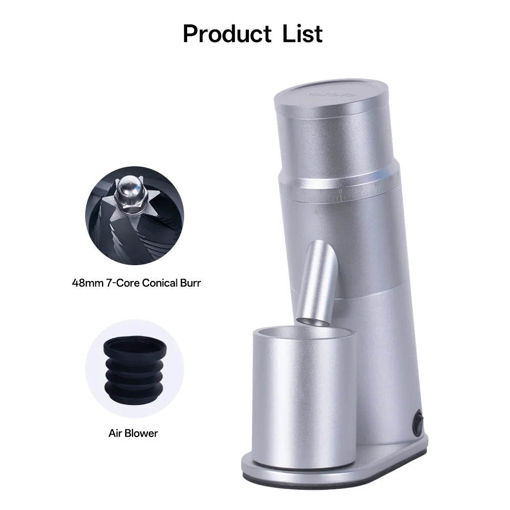 Automatic Electric Stainless Steel 48mm 7-Core Conical Burr Home Single Dose Coffee Bean