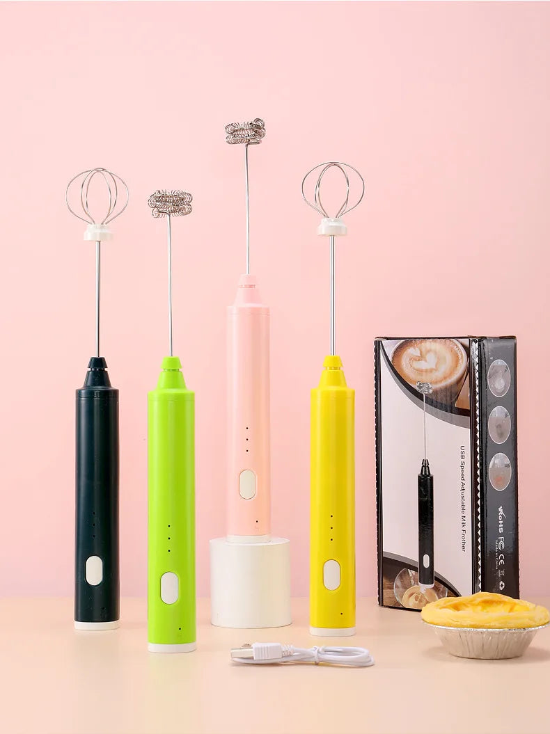 Usb Handheld Automatic Manual Electric Milk Frother Hand Electric Milk Frother& Milk Foam