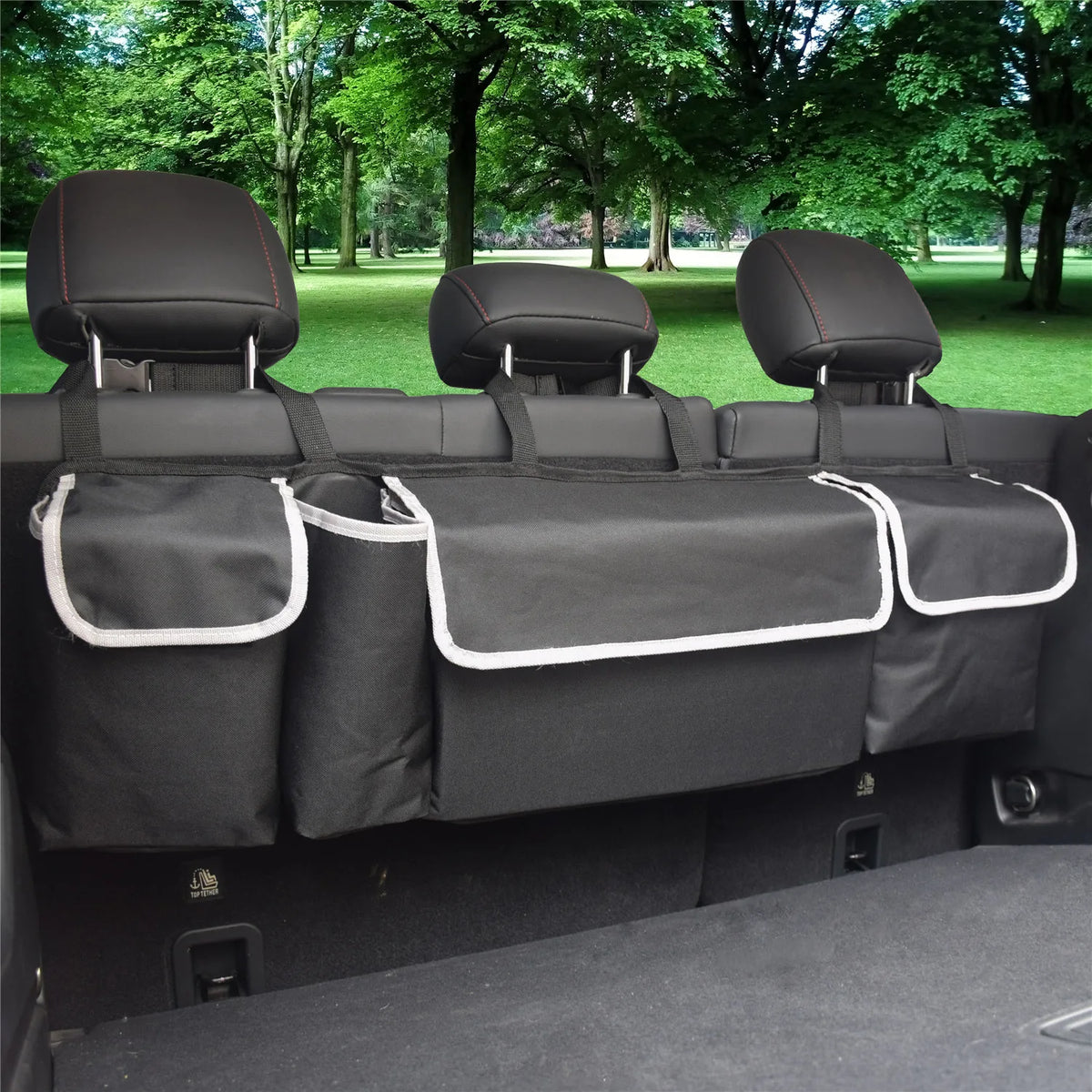 Car Trunk Organizer for SUV Car Organizer Backseat Cargo Storage Bag with 4 Pockets