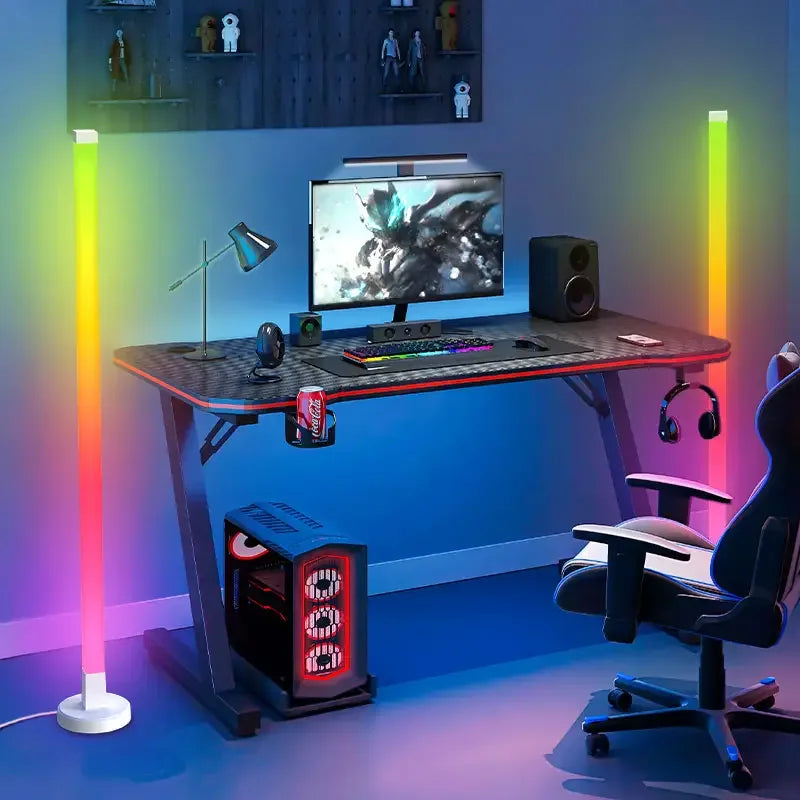 RGB Remote & Smart App Controlled Dimmable ABS Home Decor Floor Corner Lamp for Gaming