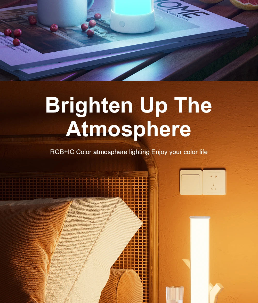 Rechargeable Portable Cordless Mood Dinner RGB LED Table Lamp App Controlled Desk Lamp