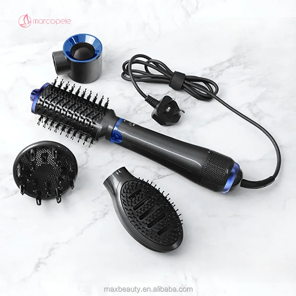 Max Beauty Hair Straightener Brush Negative Ion 4 in 1 Hair Styling Tool Set Hair Dryer