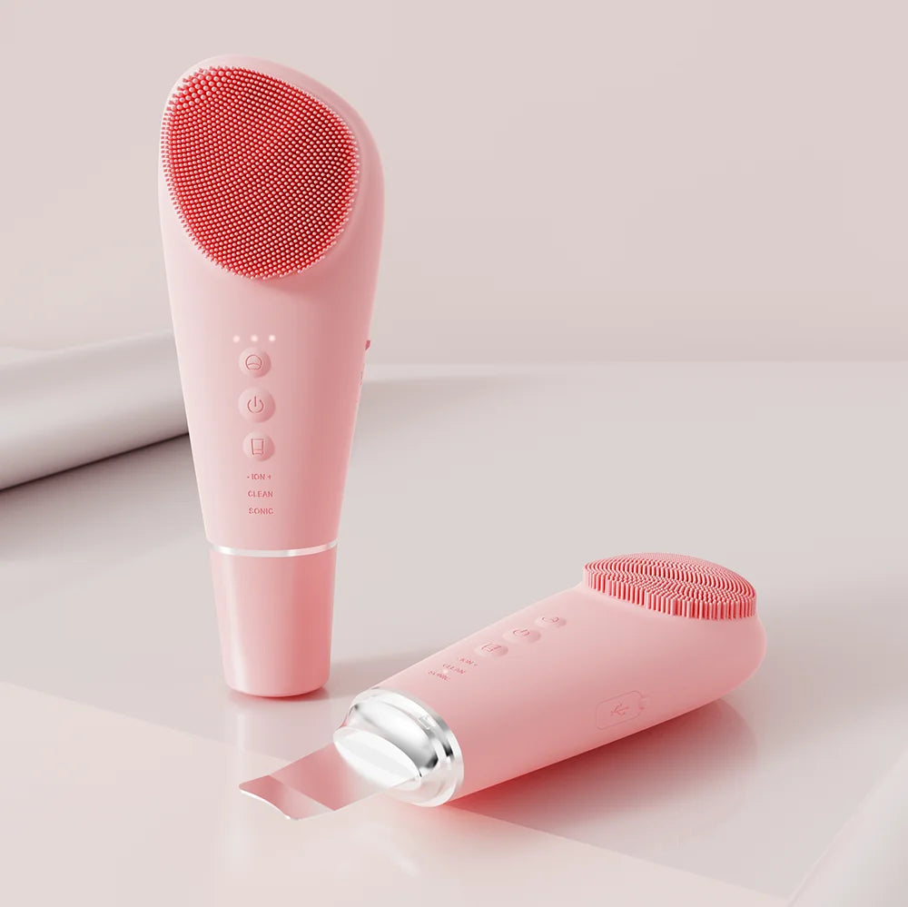 Electric Silicone Face Cleaning Brush Waterproof Face Scrubber Massager Sonic Vibrating