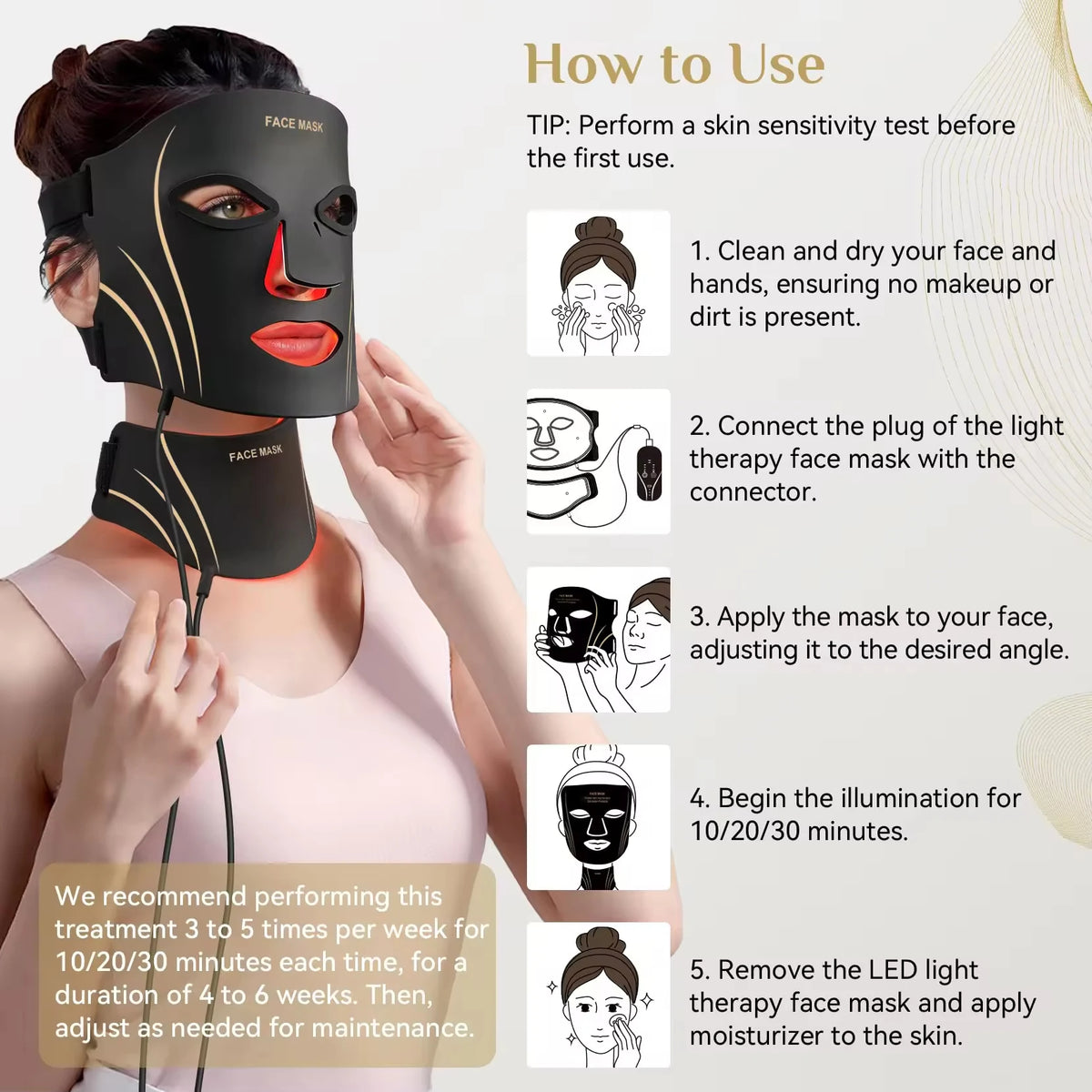 7 Colors LED Photon Therapy Handheld Silicone Facial Masks with Red Light for Face